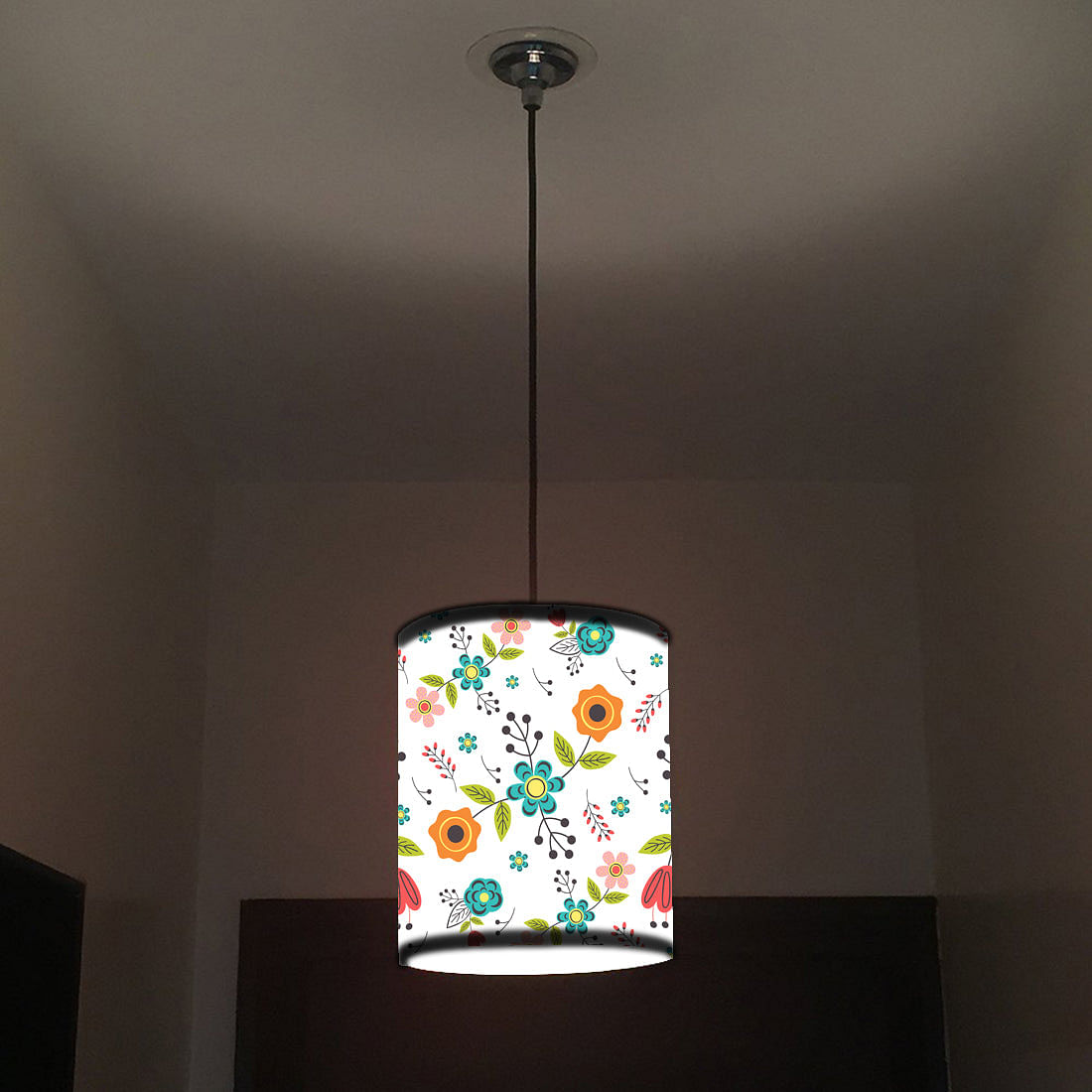 Ceiling Hanging Pendant Lamp Shade - Colorful Flower Collection Nutcase