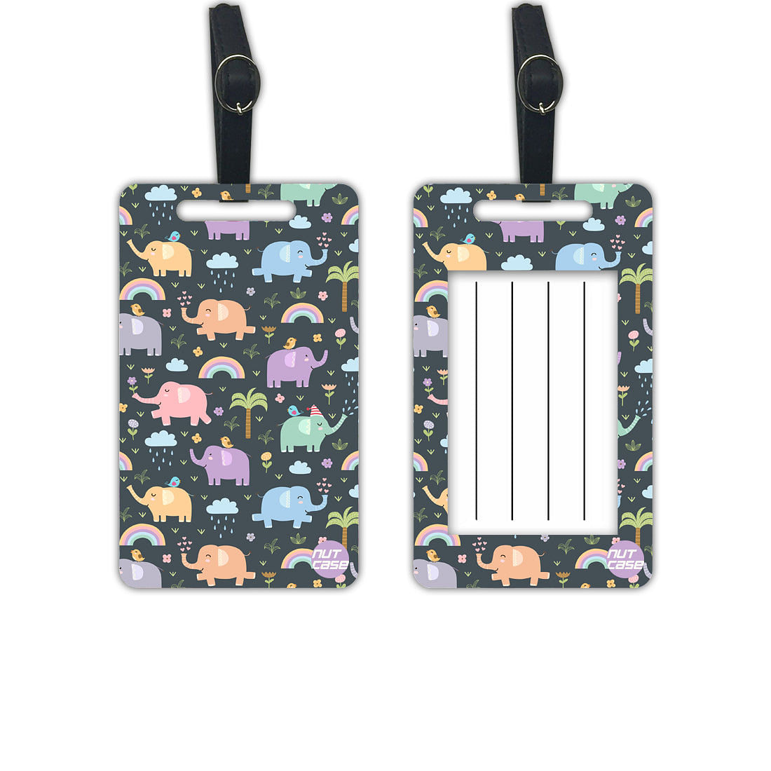 Luggage Tags Set Of 2 -  Mini Elephant Nutcase