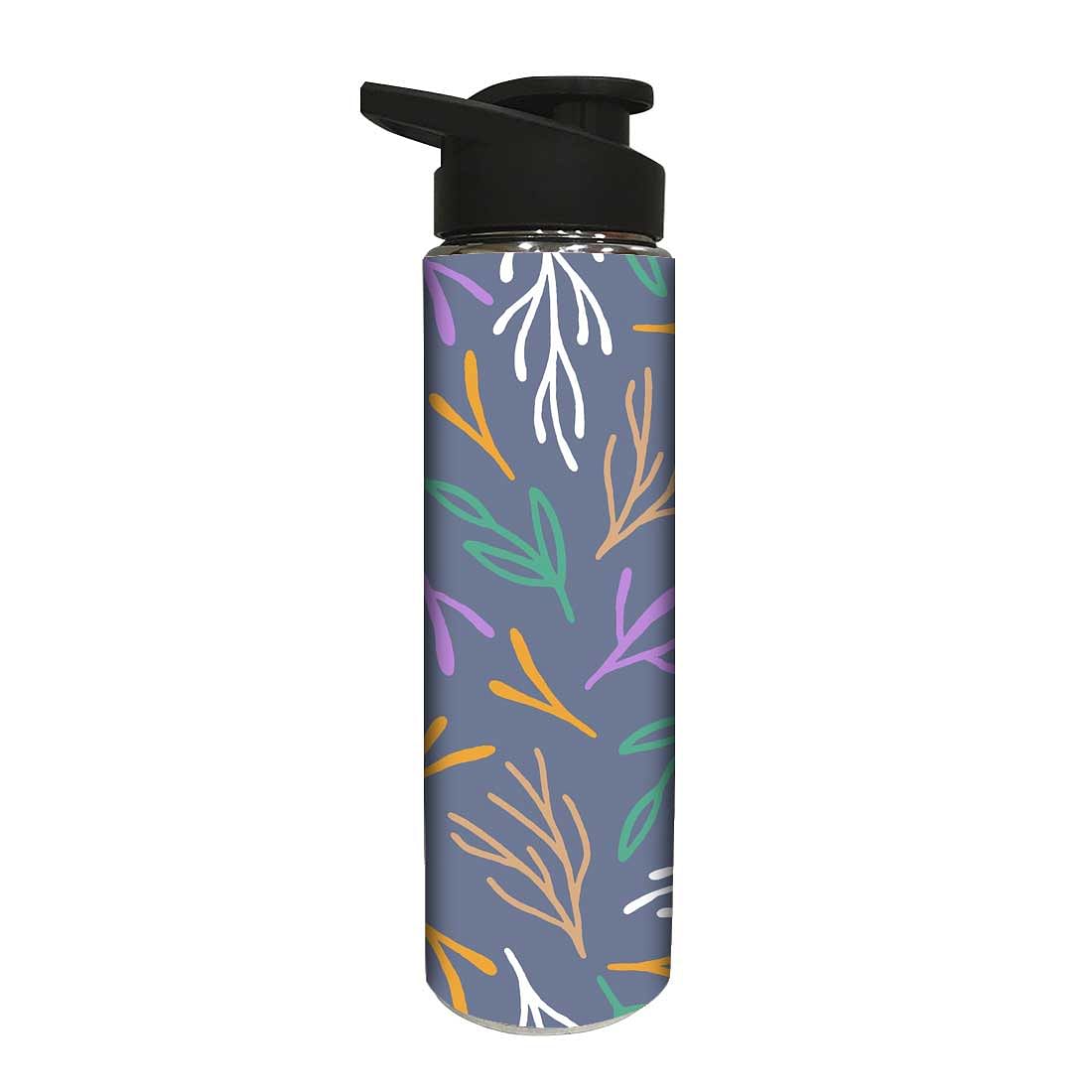 Stainless Steel Water Bottle -  Colorful Lines Nutcase