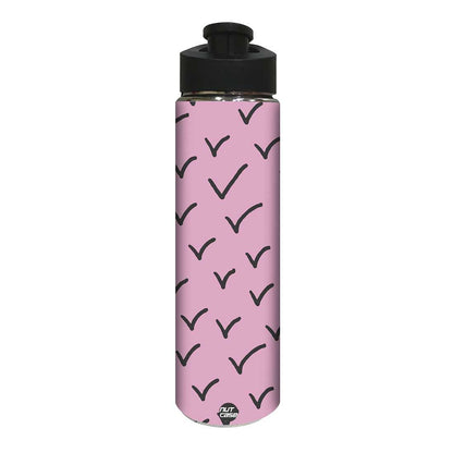 Water Bottle for Kids -  Black Check Mark Nutcase