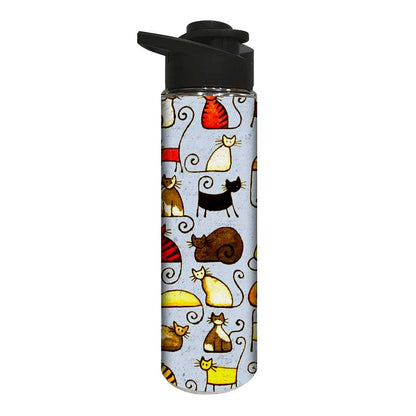 Designer Sipper Bottle for Kids -  Cute Cat Nutcase