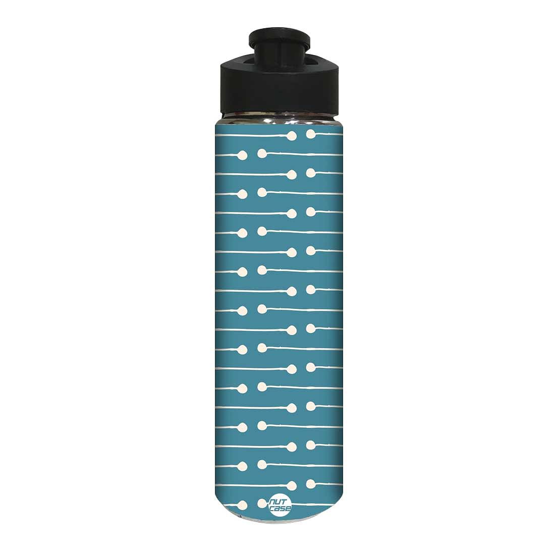 Steel Sipper Water Bottle for Birthday Party Gifts - White Dots Line Nutcase