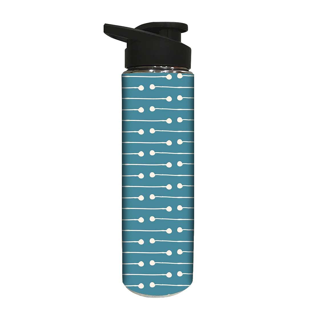 Steel Sipper Water Bottle for Birthday Party Gifts - White Dots Line Nutcase