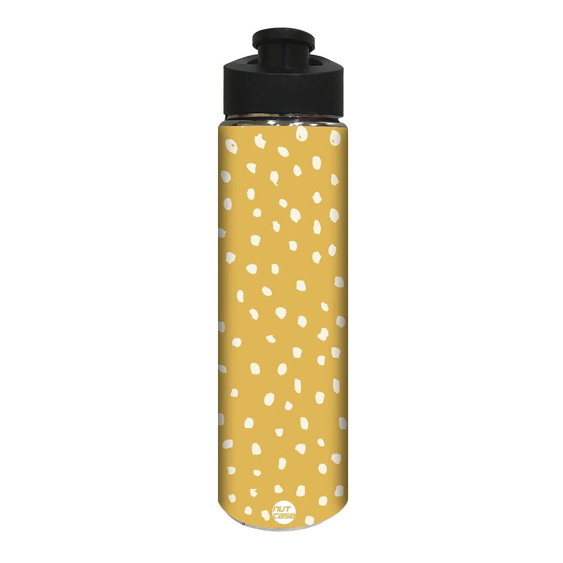 Stainless Steel Fitness Water Bottle for Girls - White Dots Nutcase