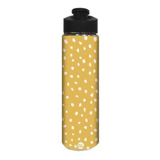 Stainless Steel Fitness Water Bottle for Girls - White Dots Nutcase