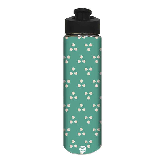 Stainless Steel Little Water Bottles Sipper for Girls - White Dots Nutcase