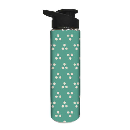 Stainless Steel Little Water Bottles Sipper for Girls - White Dots Nutcase