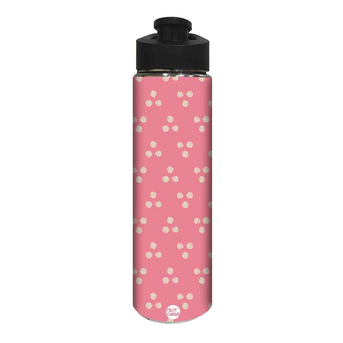 Designer Sipper Bottle for Kids -  Dots with Pink Background Nutcase