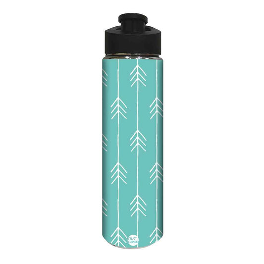 Designer Stainless Steel Water Bottle -  White Arrow Nutcase