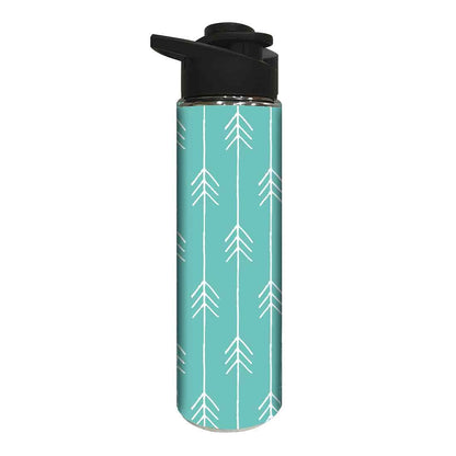 Designer Stainless Steel Water Bottle -  White Arrow Nutcase
