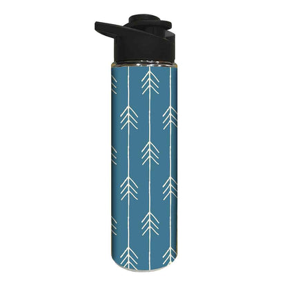 Water Bottle for Kids -  White Arrow with Blue Background Nutcase