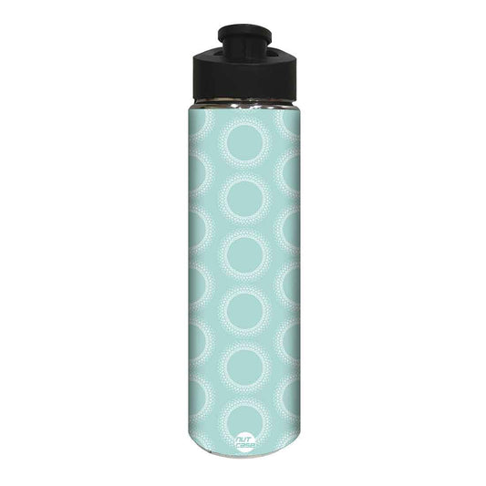 Stainless Steel Water Bottle -  Green Pattern Circle Nutcase