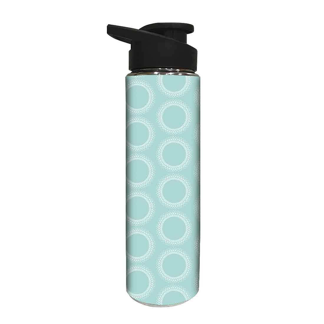 Stainless Steel Water Bottle -  Green Pattern Circle Nutcase