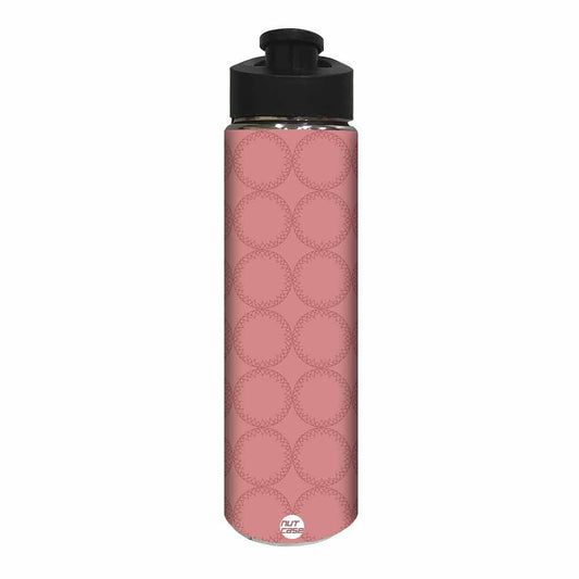 Stainless Steel Sipper Bottle -  Peach Pattern Circle Nutcase