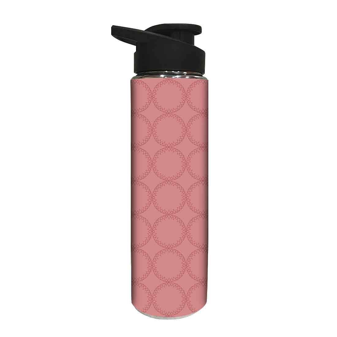 Stainless Steel Sipper Bottle -  Peach Pattern Circle Nutcase