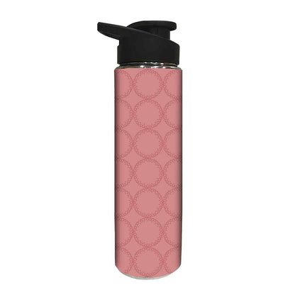 Stainless Steel Sipper Bottle -  Peach Pattern Circle Nutcase