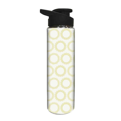 Designer Sipper Bottle for Kids -  Yellow Pattern Circle Nutcase