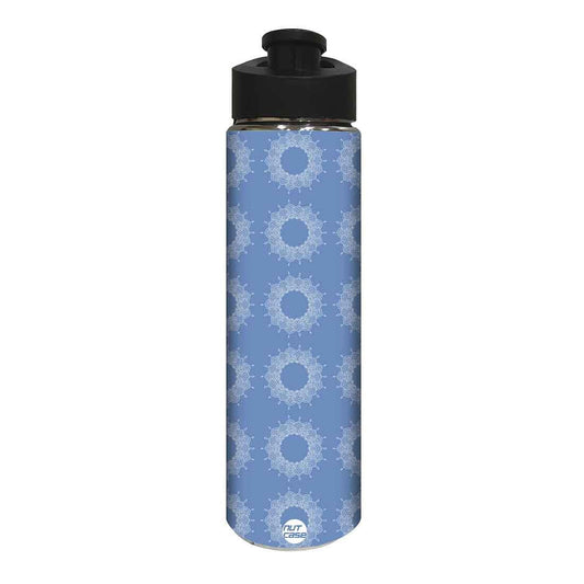 Metal Water Bottle for Birthday Return Gifts Ideas - Blue Pattern Nutcase