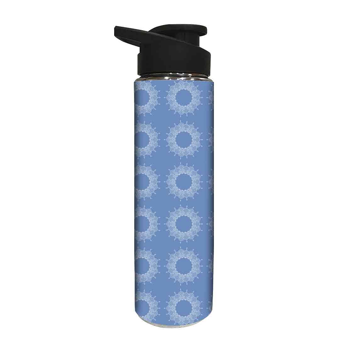 Metal Water Bottle for Birthday Return Gifts Ideas - Blue Pattern Nutcase