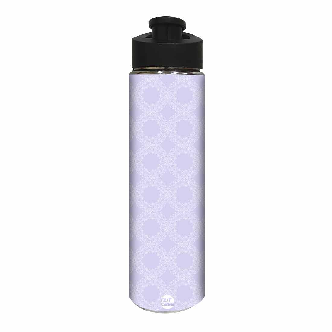 Water Bottle for Kids -  Purple Designer Pattern Nutcase