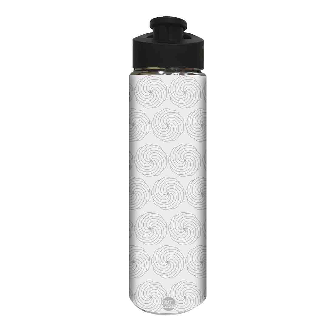 Stainless Steel Sipper Bottle -  Grey Designer Flower Pattern Nutcase