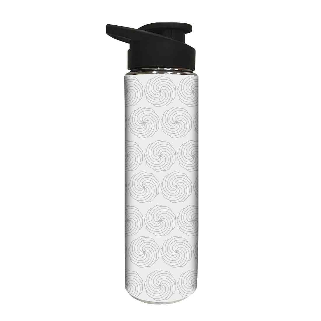 Stainless Steel Sipper Bottle -  Grey Designer Flower Pattern Nutcase