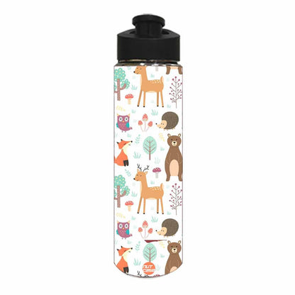 Sipper Stainless Steel Water Bottle for Kids - Cute Animal Nutcase