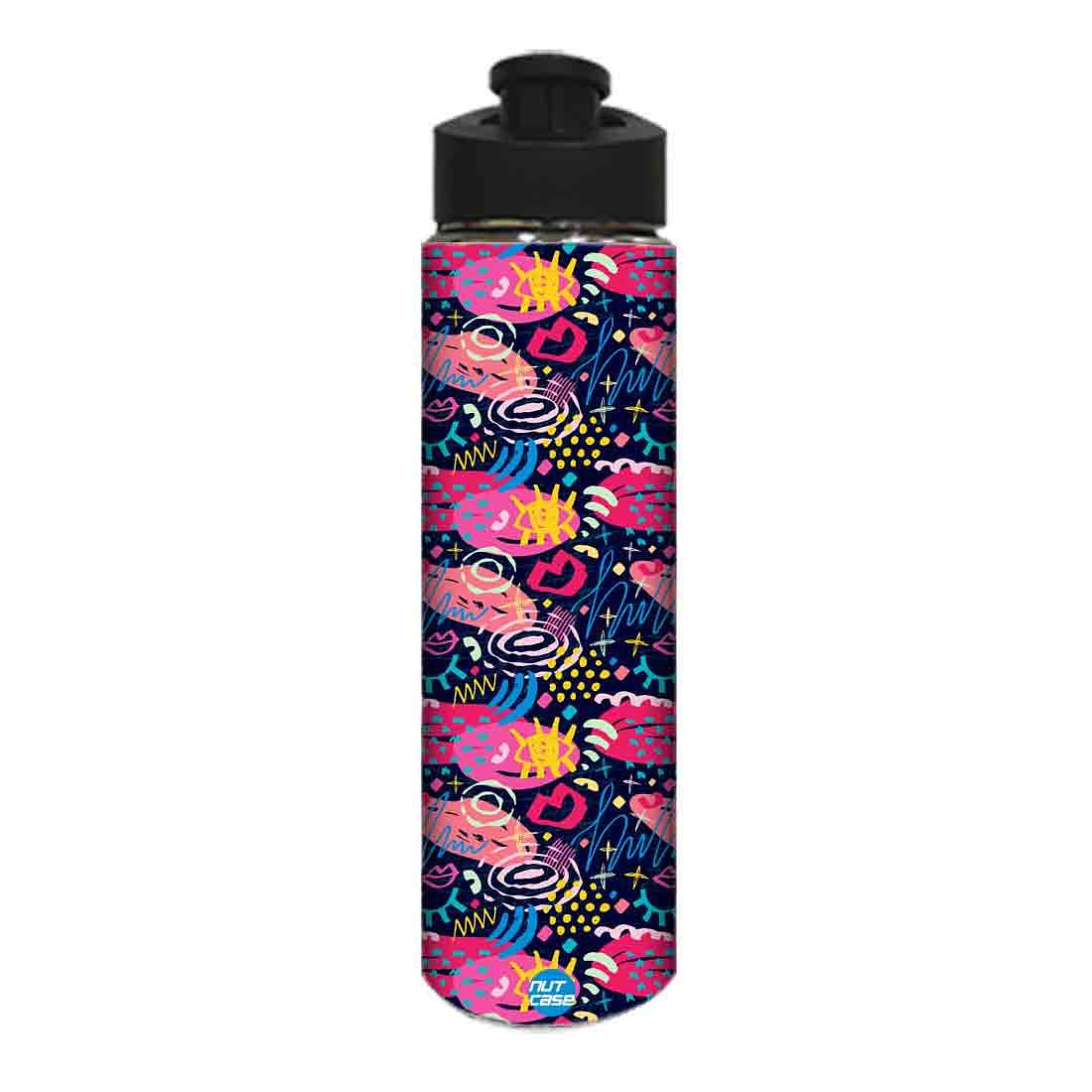 Water Bottle for Kids -  Trendy Pattern Nutcase