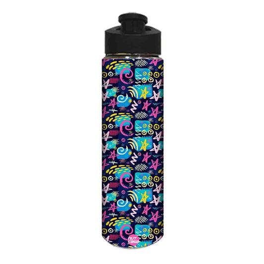 Designer Sipper Bottle for Kids -  Multicolor Trendy Pattern Nutcase