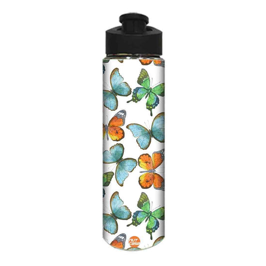 Designer Stainless Steel Mini Water Bottle for Girls - Butterflies Nutcase