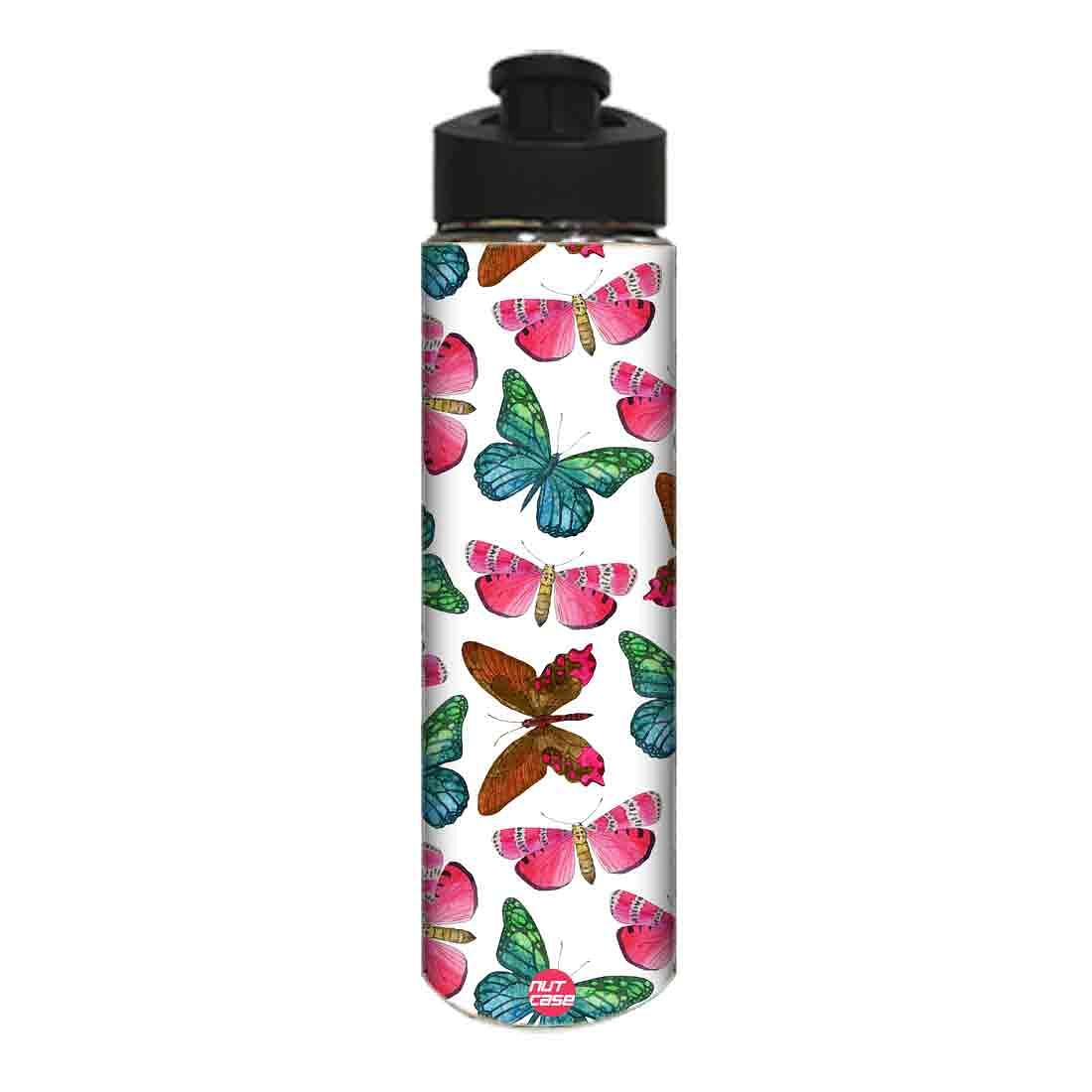 Cute Sipper Stainless Steel Bottle for Girls - Butterfly Nutcase