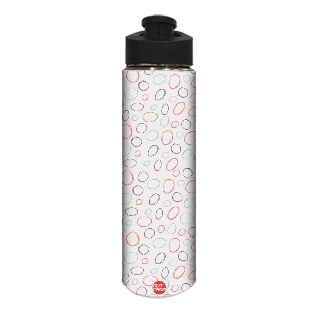 Designer Stainless Steel Water Bottle -  Colorful Circle Nutcase