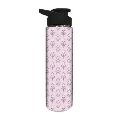 Designer Stainless Steel Sipper Bottle -  Flower Pink Shade Nutcase