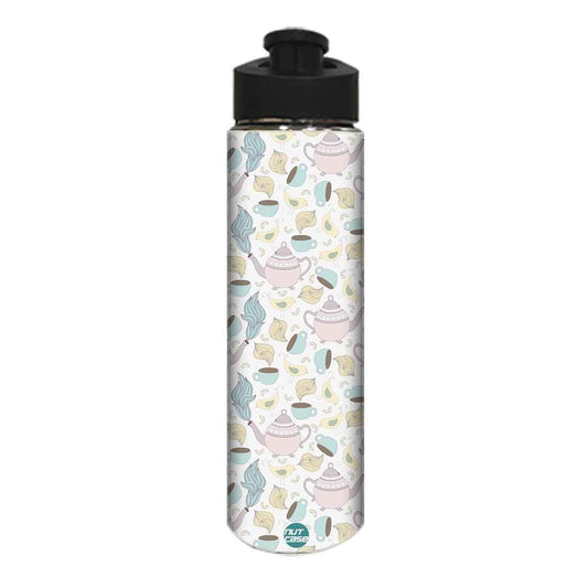 Water Bottle for Kids -  Bird and Cup of Tea Nutcase