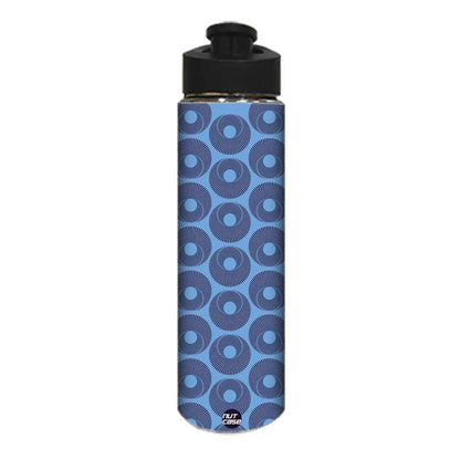 Designer Sipper Bottle for Kids -  Blue Retro Pattern Nutcase