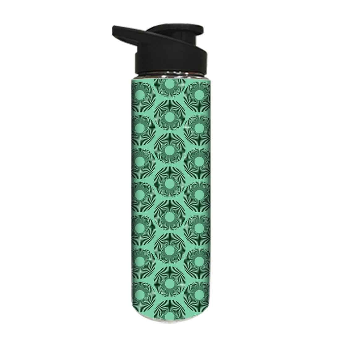 Designer Stainless Steel Sipper Bottle -  Retro Green Art Nutcase