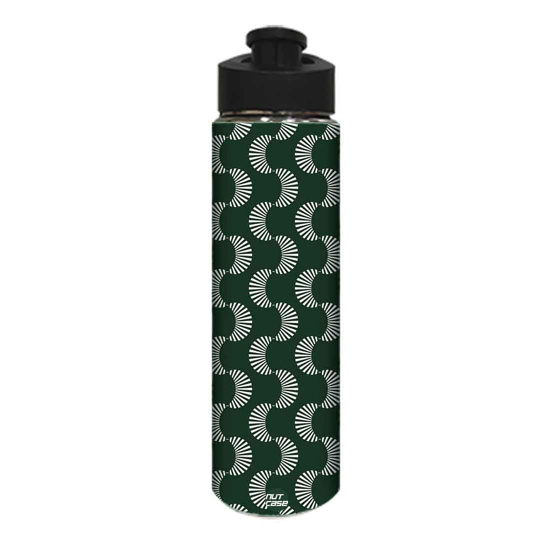 Stainless Steel Sipper Bottle -  Dark Green Retro Nutcase