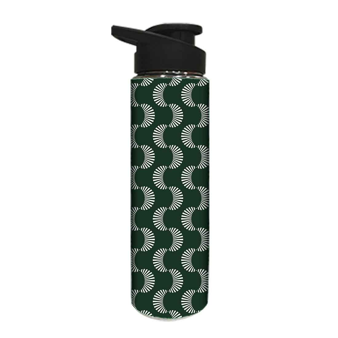 Stainless Steel Sipper Bottle -  Dark Green Retro Nutcase