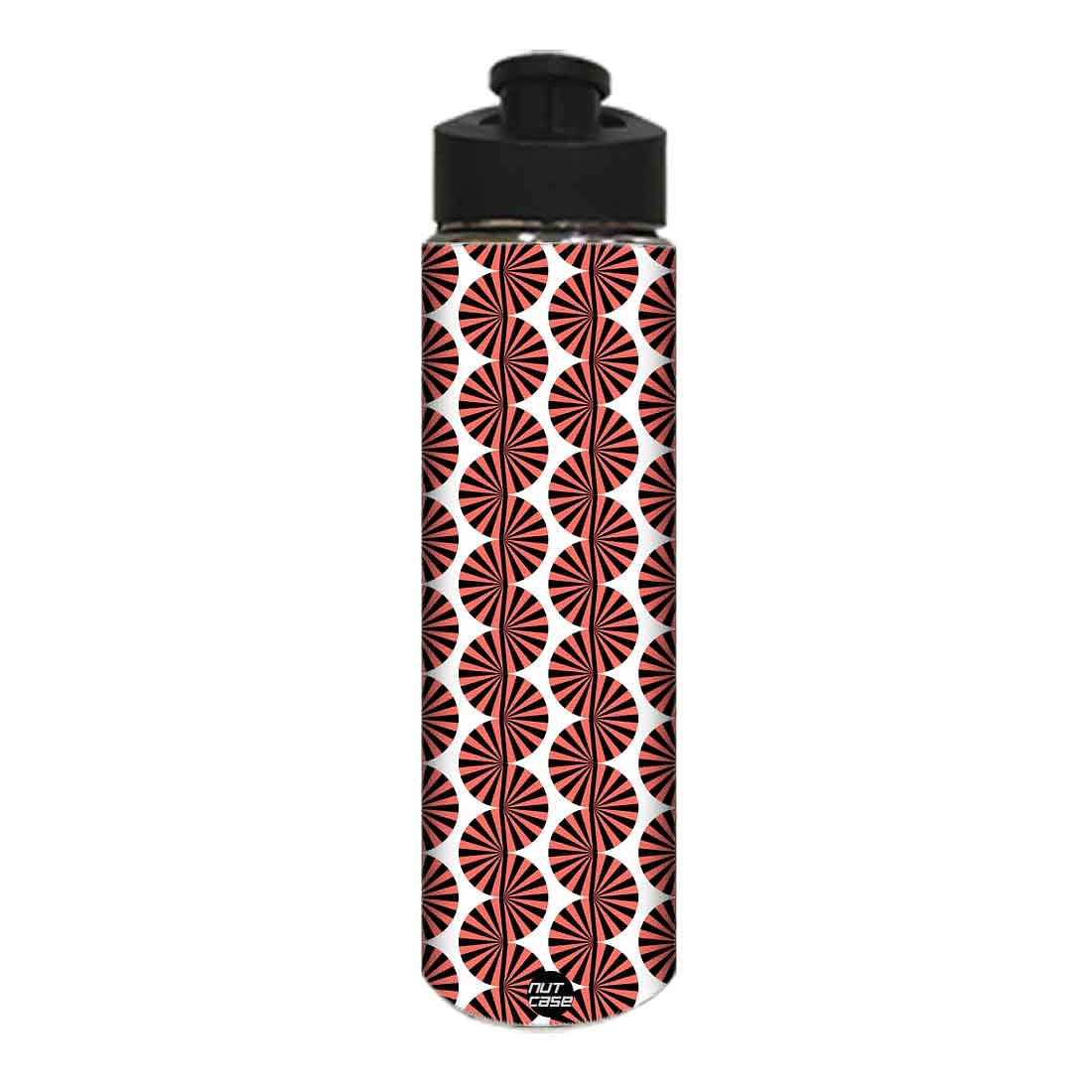 Designer Stainless Steel Water Bottle -  Brown Retro Art Nutcase