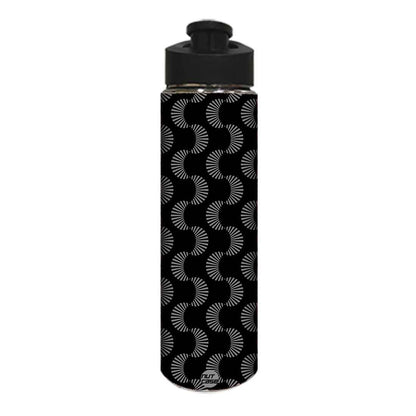 Stainless Steel Water Bottle -  Black Retro Design Nutcase