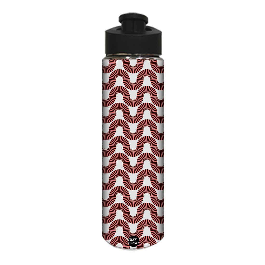 Designer Stainless Steel Sipper Bottle -  Peach Color Retro Art Nutcase