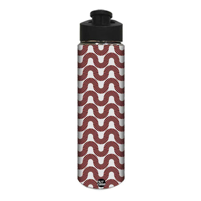 Designer Stainless Steel Sipper Bottle -  Peach Color Retro Art Nutcase