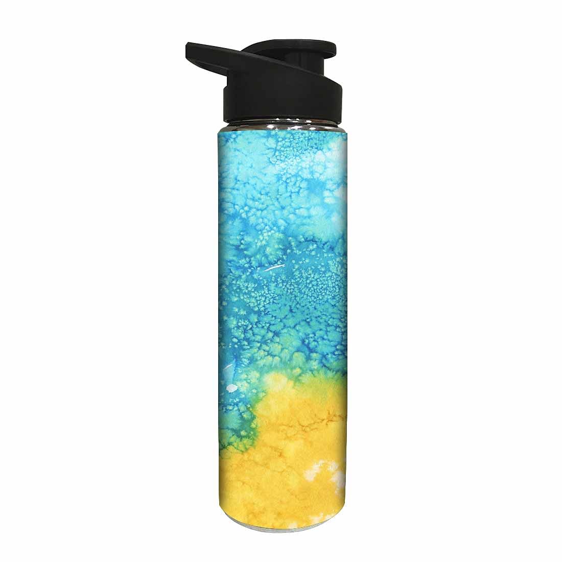 Stainless Steel Sipper Bottle -  Arctic Space Yellow and Green Watercolor Nutcase