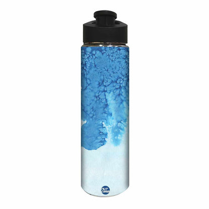 Designer Stainless Steel Water Bottle -  Arctic Blue Space Watercolor Nutcase