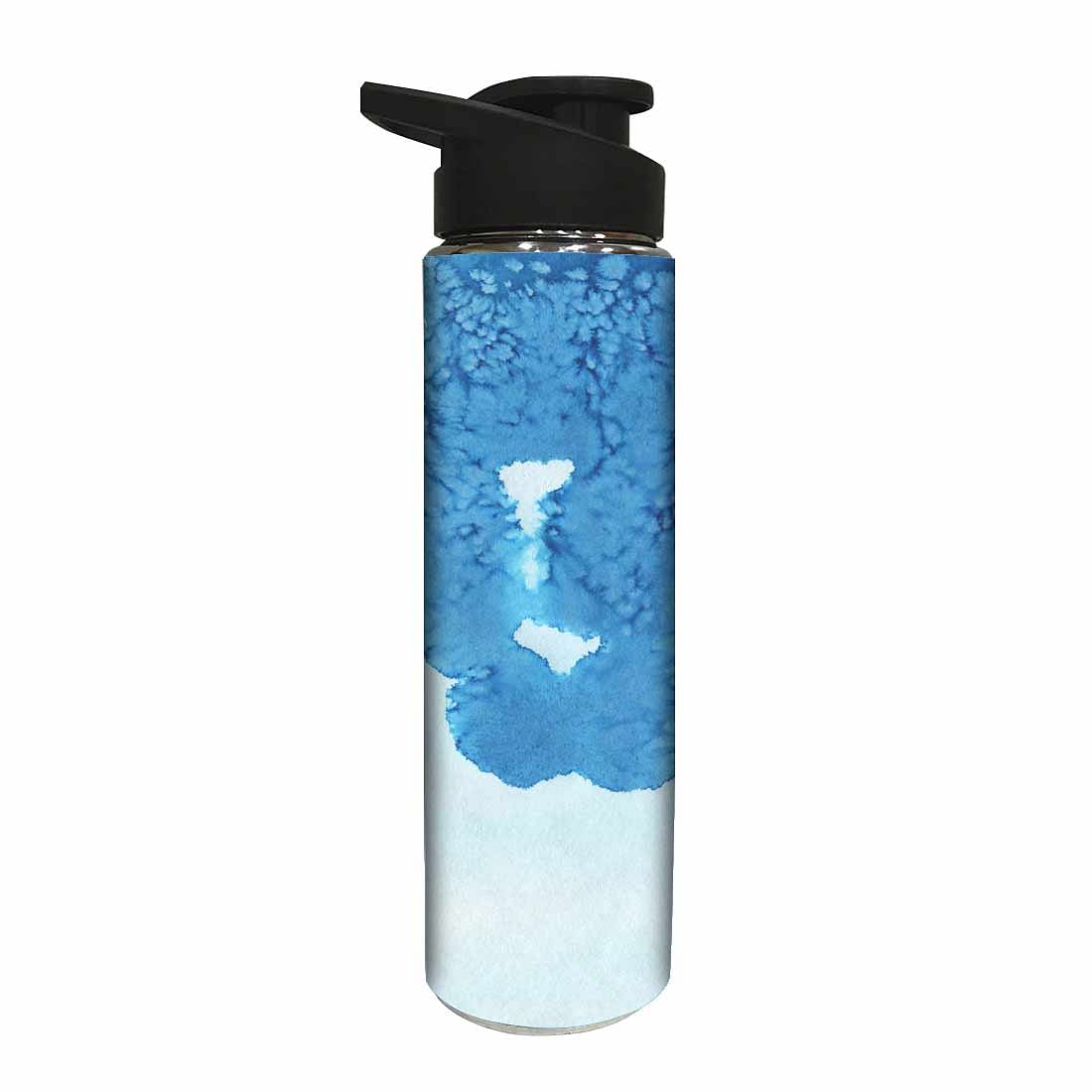 Designer Stainless Steel Water Bottle -  Arctic Blue Space Watercolor Nutcase