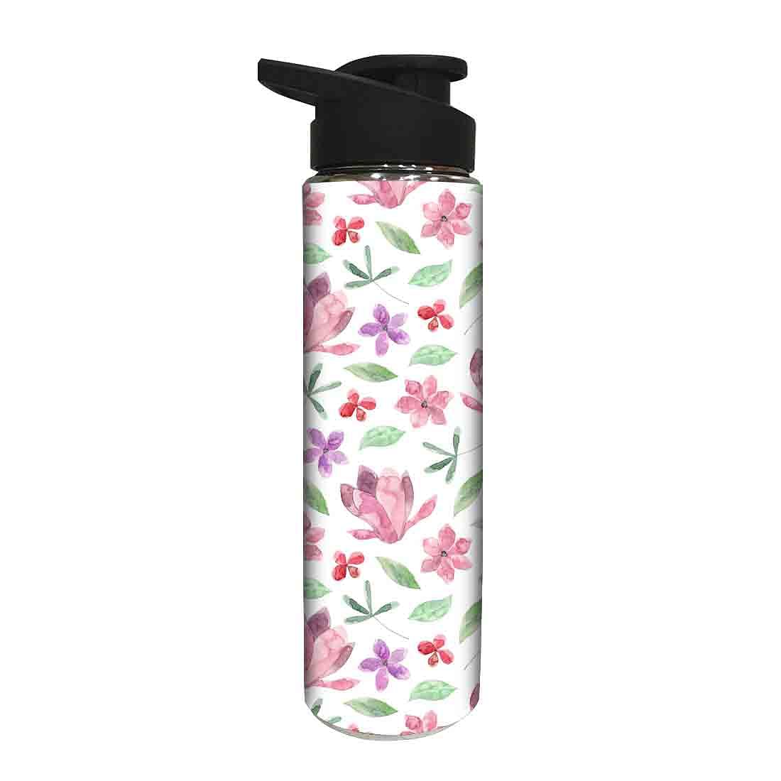 Designer Sipper Bottle for Kids -  Pink Flower Nutcase