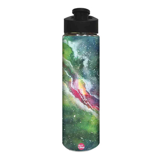 Designer Stainless Steel Sipper Bottle for Boy - Space Watercolor Nutcase