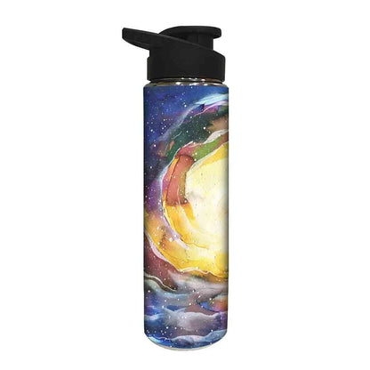 Stainless Steel Sipper Bottle -  Space Yellow Watercolor Nutcase