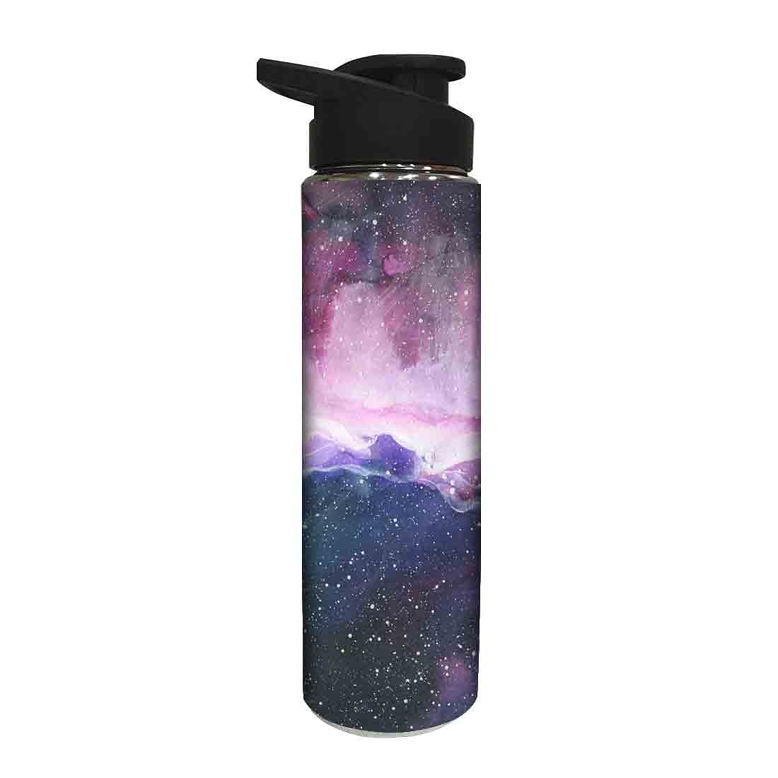 Designer Stainless Steel Water Bottle -  Space Colorful Watercolor Nutcase