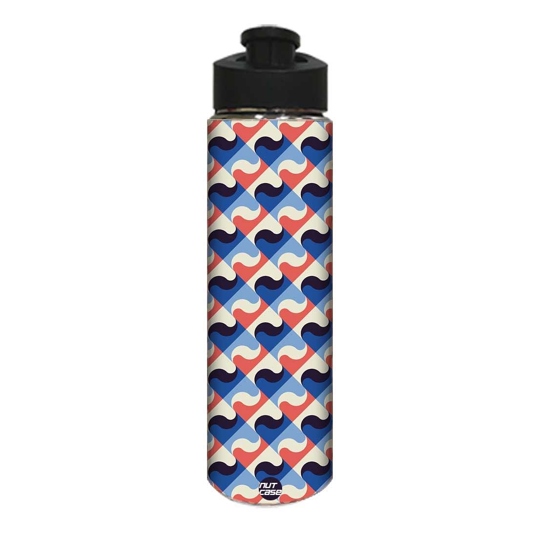 Water Bottle for Kids -  Retro Pattern Nutcase